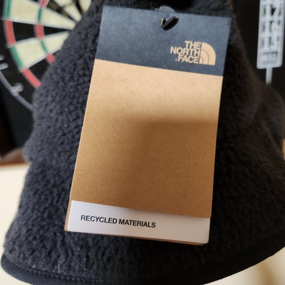 North Face Cragmont Sherpa Bucket Hat Size L/XL Adult Fuzzy Ski Snow Black - Picture 3 of 4